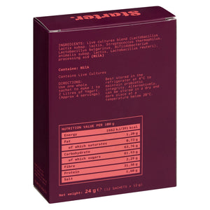 Probiotic Yogurt Starter Culture - Includes Reuteri - 12 sachets
