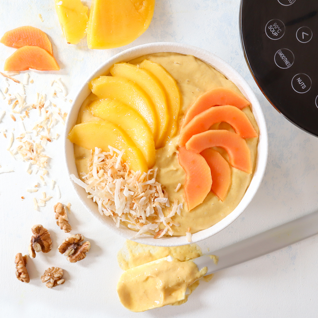 Anti-inflammatory tropical turmeric smoothie bowl
