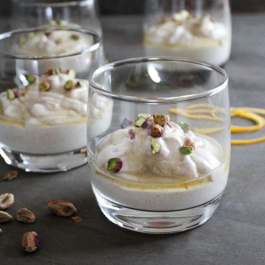 Orange & cardamom spice yogurt (vegan & paleo option)