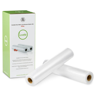 Luvele Vacuum Sealer Bag Rolls | 28cm by 40m Sous Vide Bags